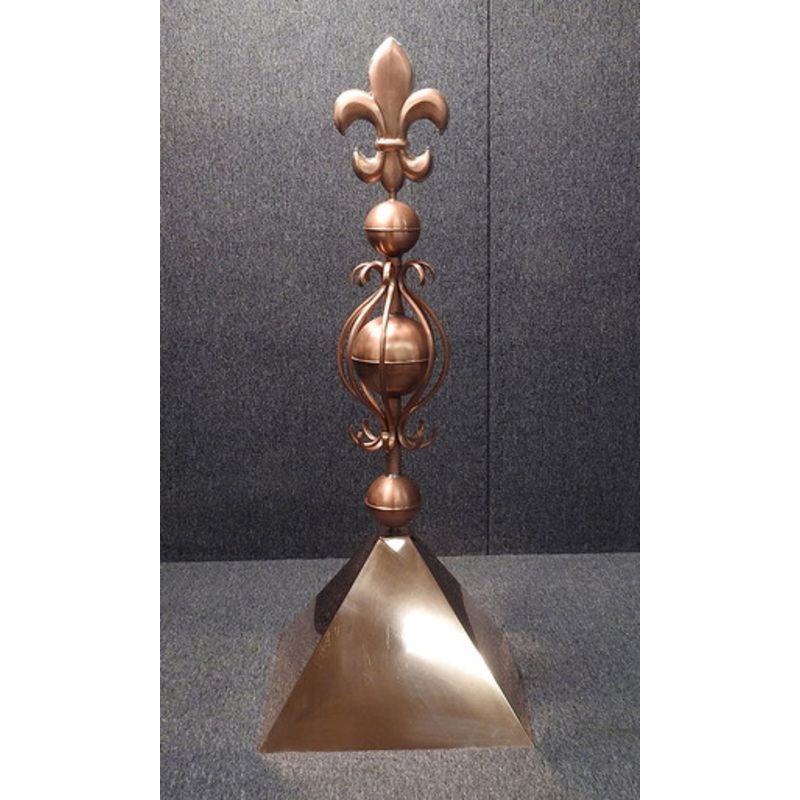 Fleur de Lis Finial with Large Skirt   F-350