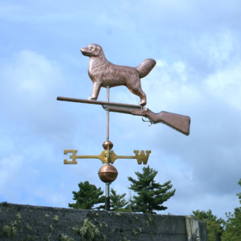 Golden Retriever on Shotgun Weathervane    840