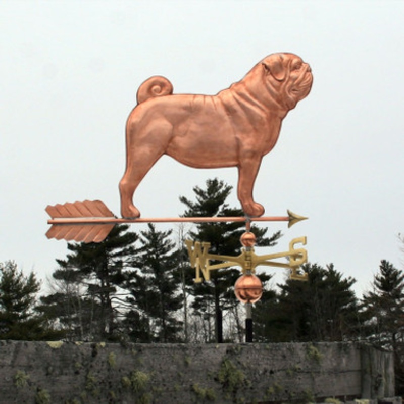 Large Pug Weathervane   656