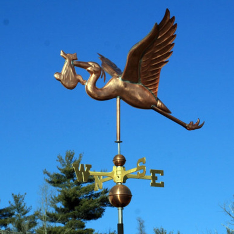 Medium Stork and Baby Weathervane   262