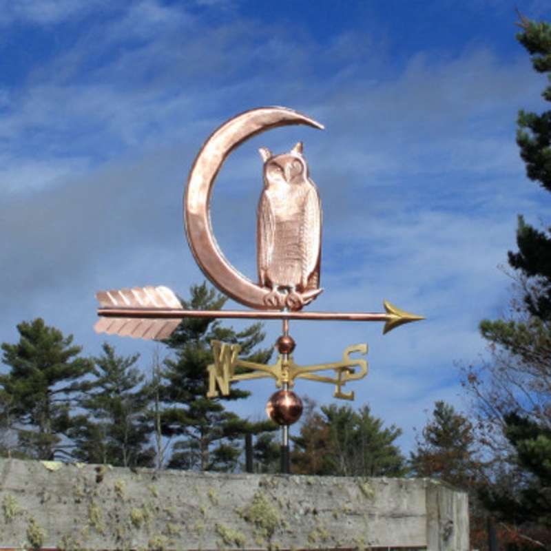 Moon and Owl Weathervane  484