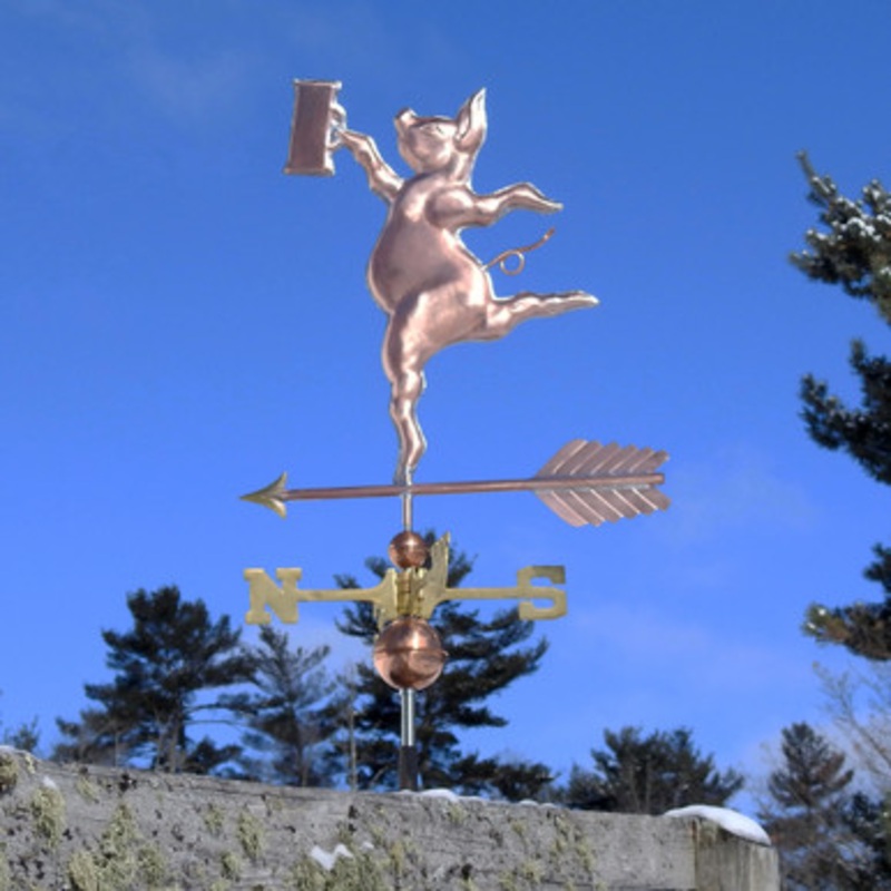 Pig with Beer Mug Weathervane  304