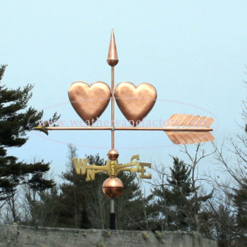 Two Hearts Weathervane  450