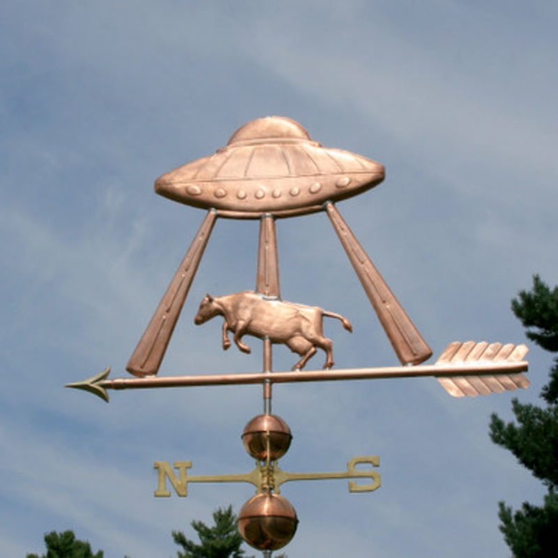 UFO With Cow Weathervane  160