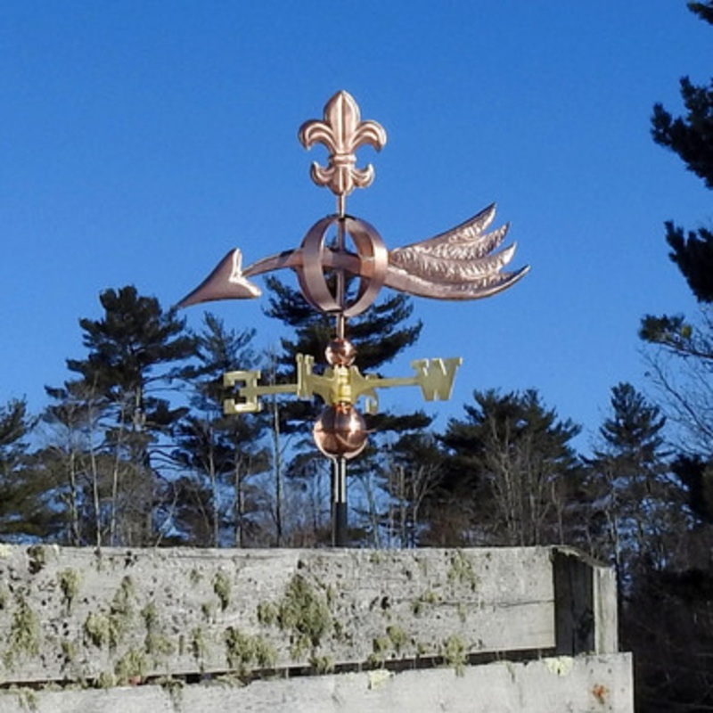 Wicked Arrow with Fleur de Lis Weathervane  236