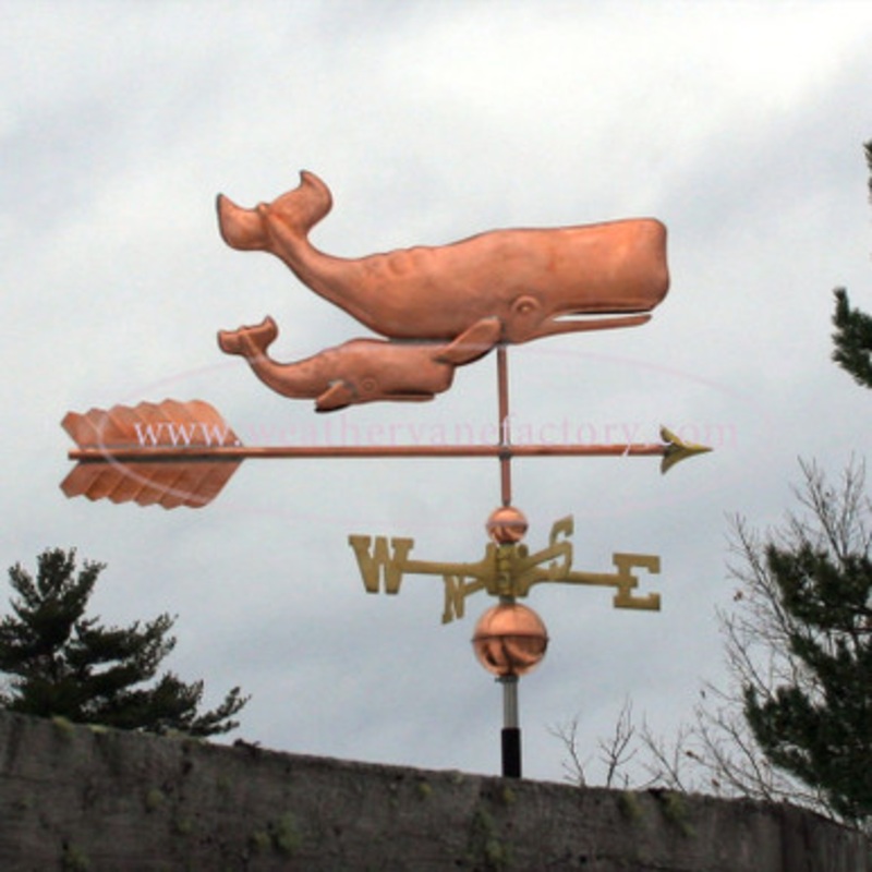 Mother and Baby Whale Weathervane    520