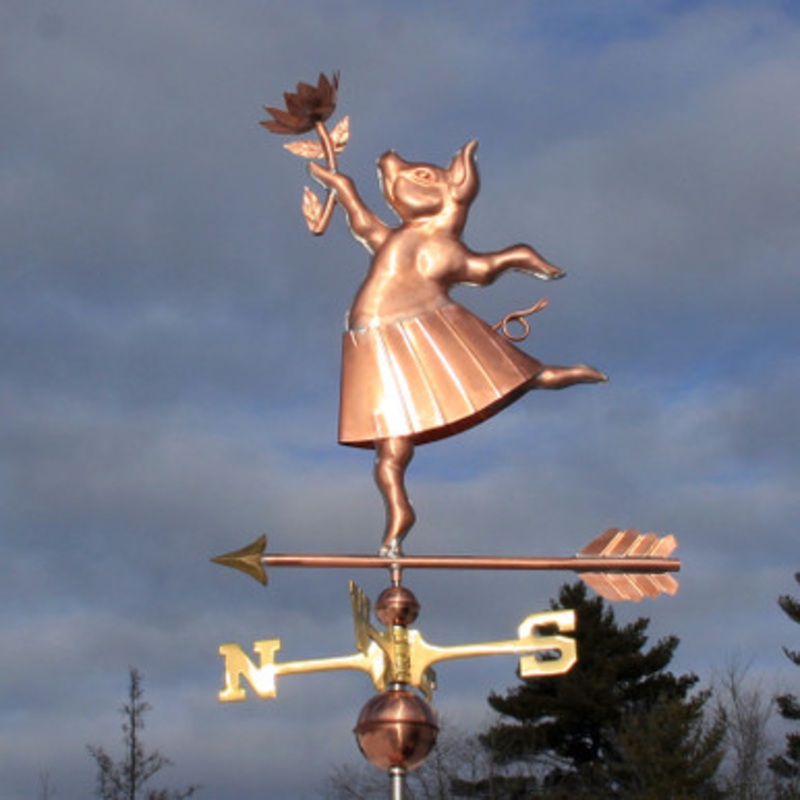 Pig with Flower Weathervane 404