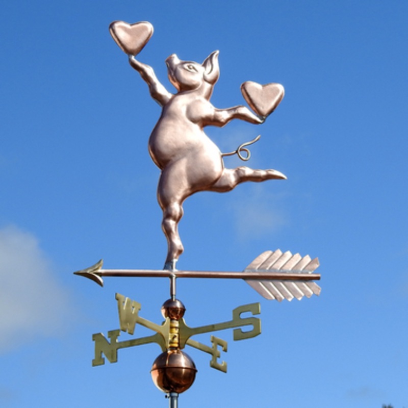 Pig with Hearts Weathervane  774