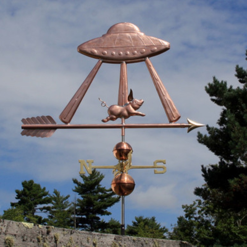 UFO Spaceship and Pig Weathervane  172