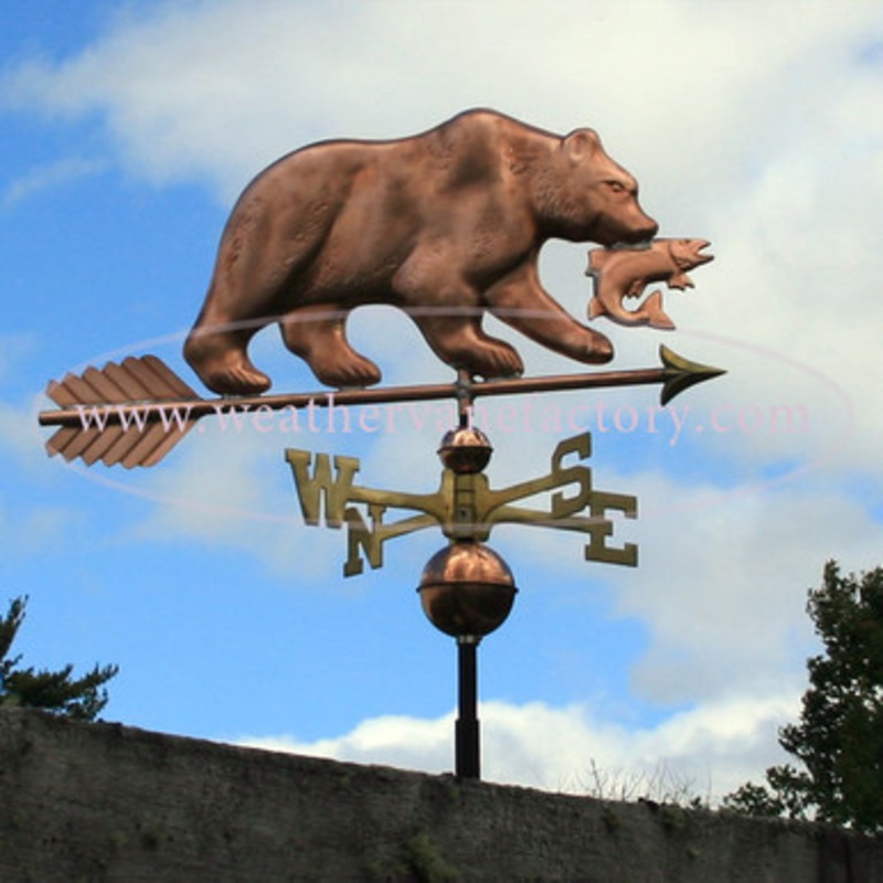Bear with Fish Weathervane  240