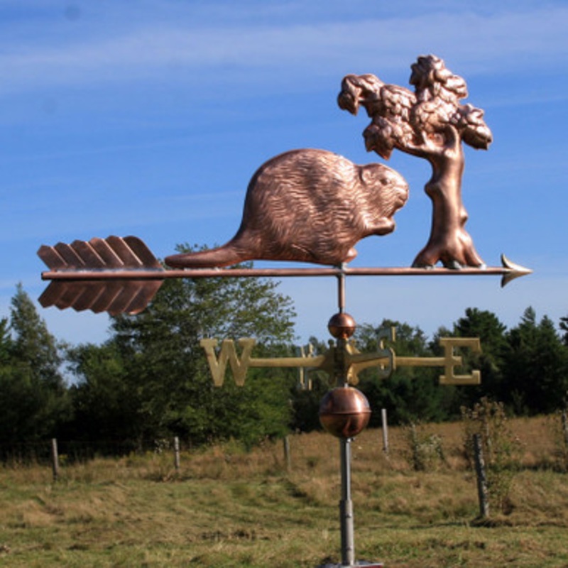 Beaver and Tree Weathervane  678