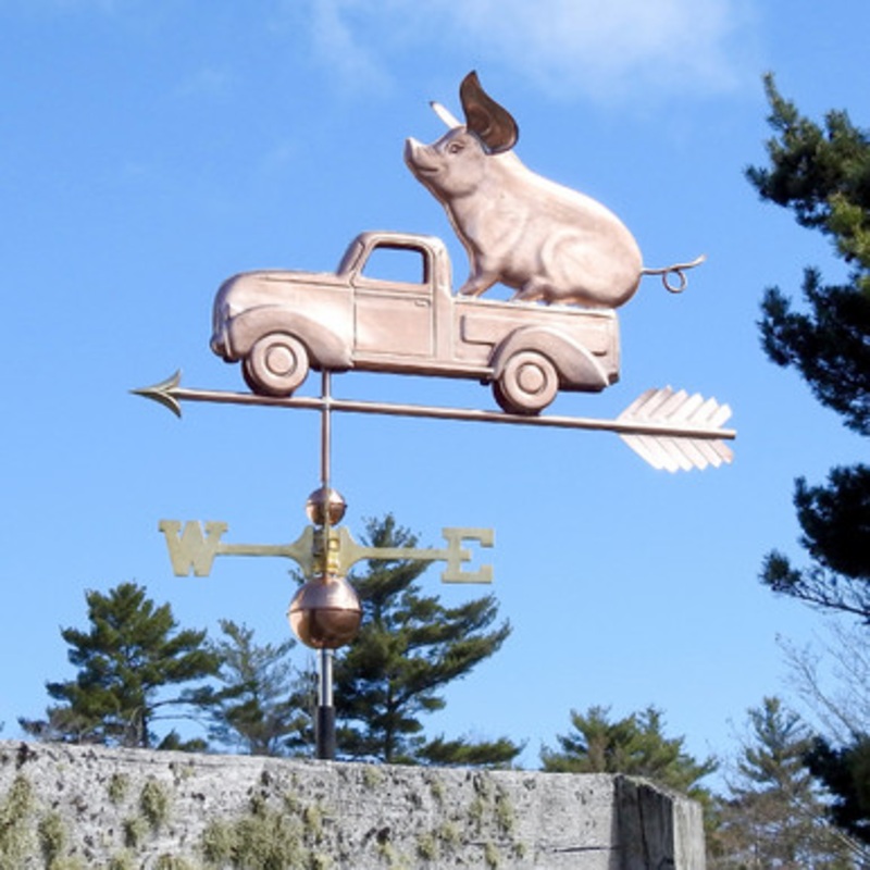 Pickup with Pig Weathervane    390