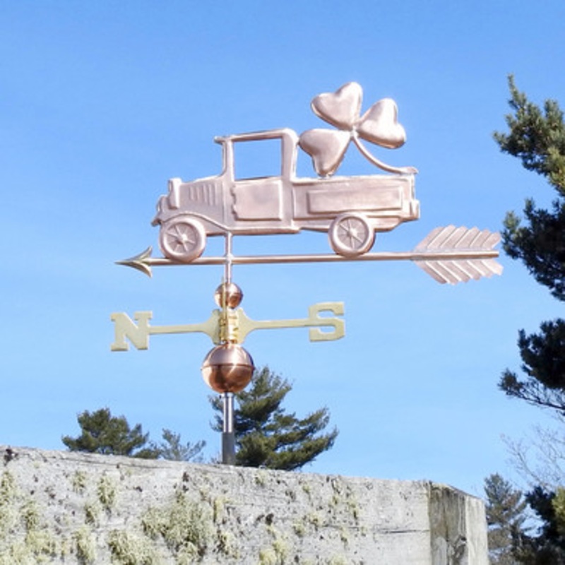 Pickup with Shamrock Weathervane   MM-339