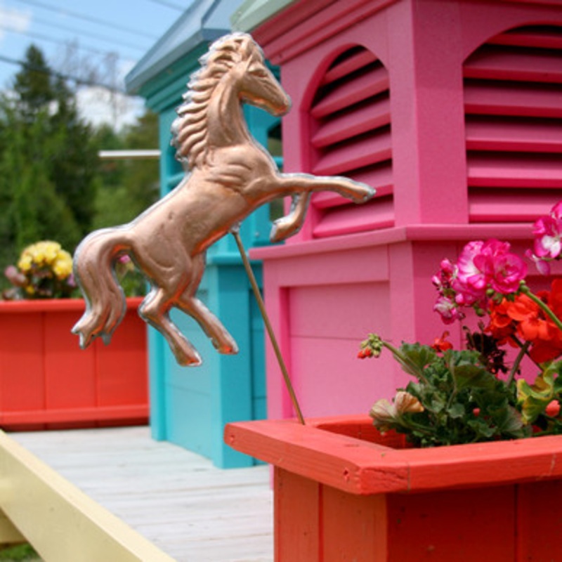 Rearing Horse Garden Stake  1024