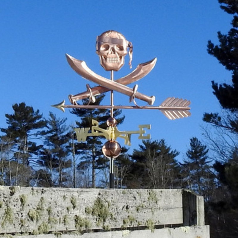 Skull with Swords Weathervane   226