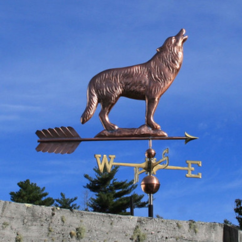 Wolf on a Rock Weathervane  583