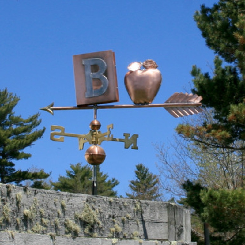 Apple and Book Weathervane  752