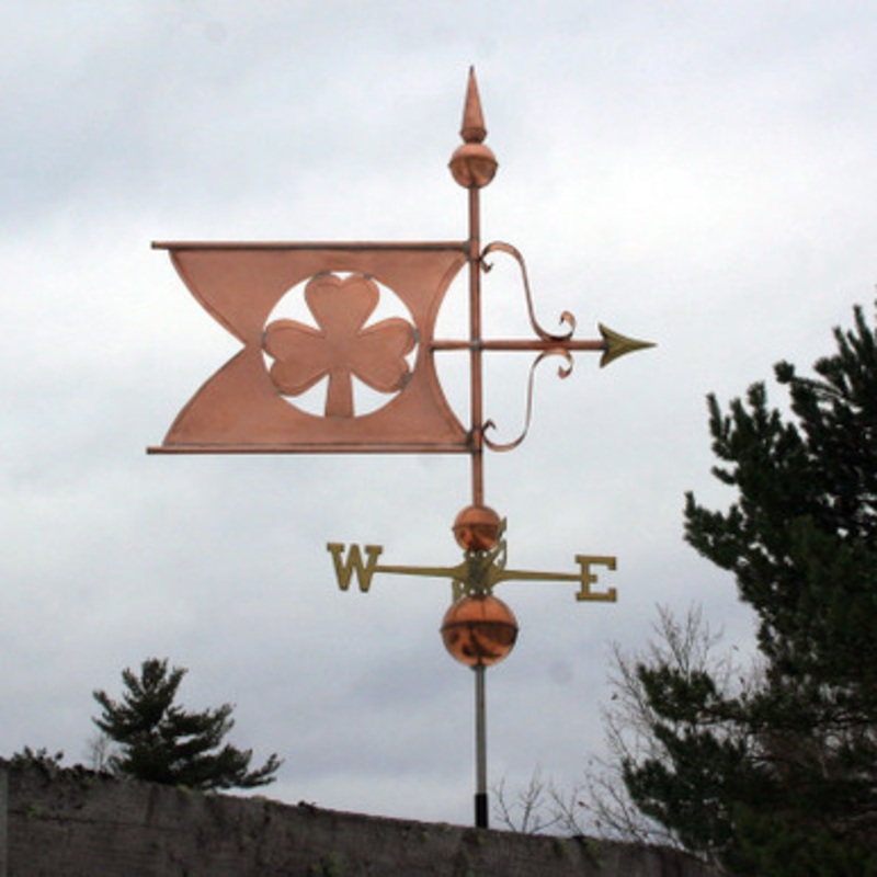 Large Shamrock Banner Weathervane  525