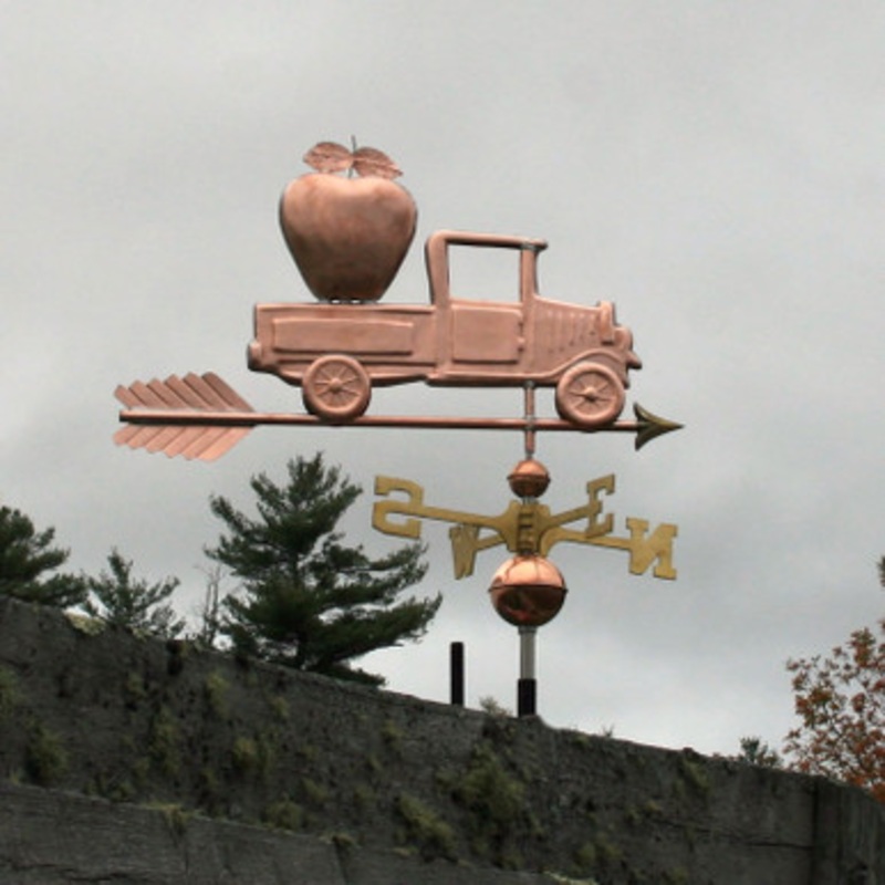 Pickup Truck with Apple Weathervane  693