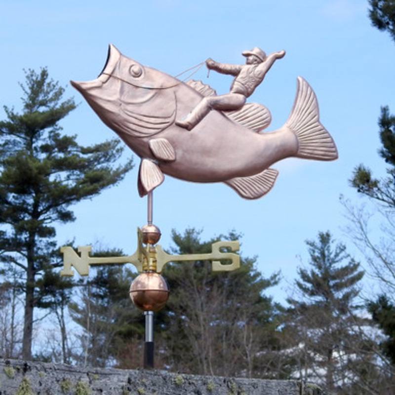 Bass Fisherman Weathervane    384