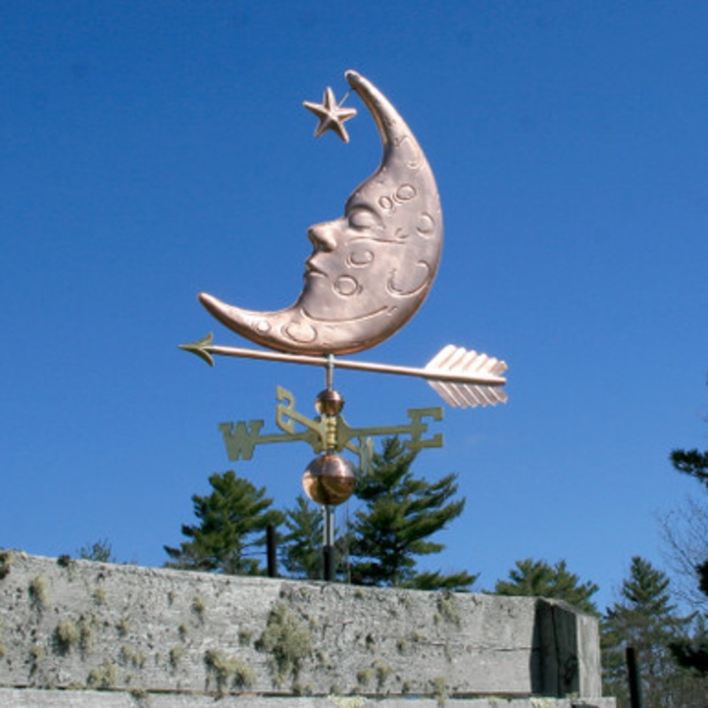 Man in the Moon Weathervane with Star  563