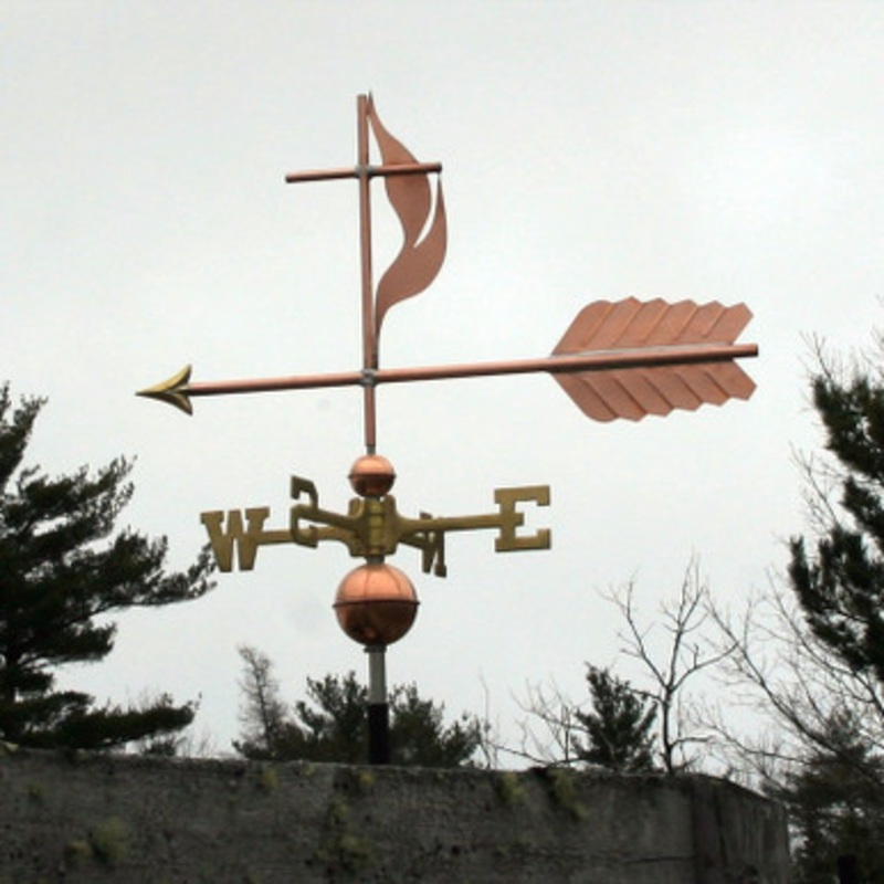 Methodist Cross and Flame Weathervane  537