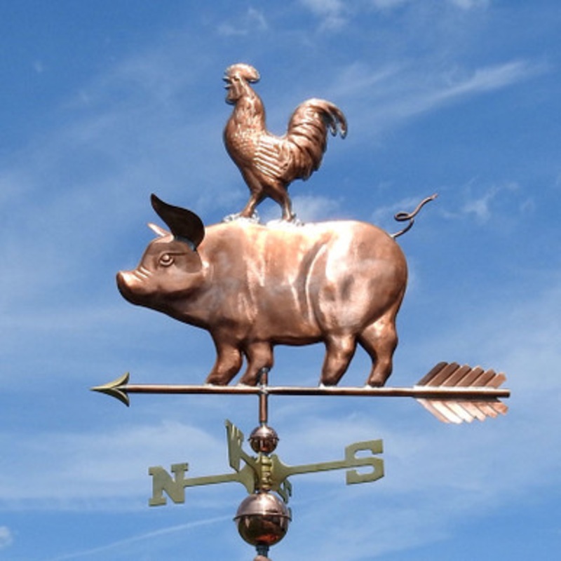 Pig and Rooster Weathervane   633