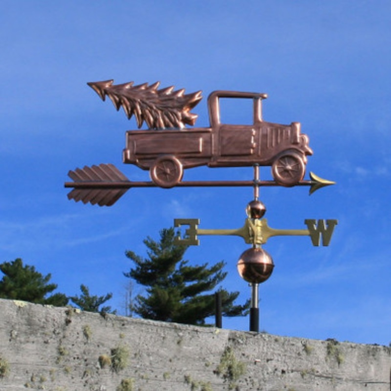 Truck with Christmas Tree Weathervane  584