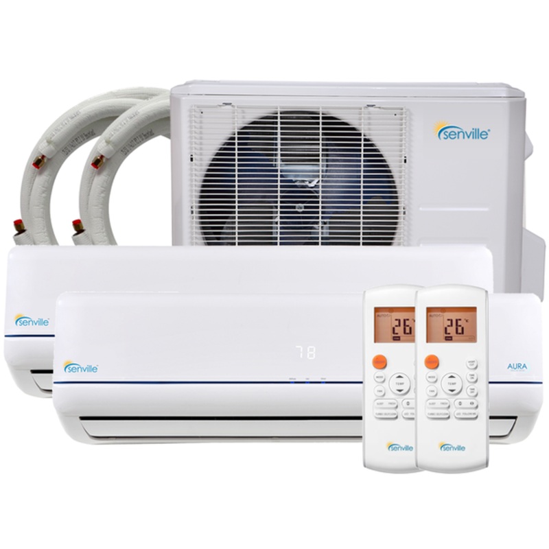 18000 BTU Dual Zone Mini Split Air Conditioner – Heat Pump – SENA/18HF/D (Open Box)