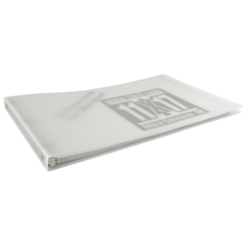 11×17 Binder Poly Panel Featuring a 0.5 Round Ring Clear Frost