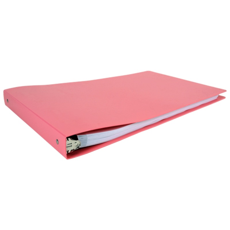 11×17 Binder Poly Panel Featuring a 1 Round Ring Pink