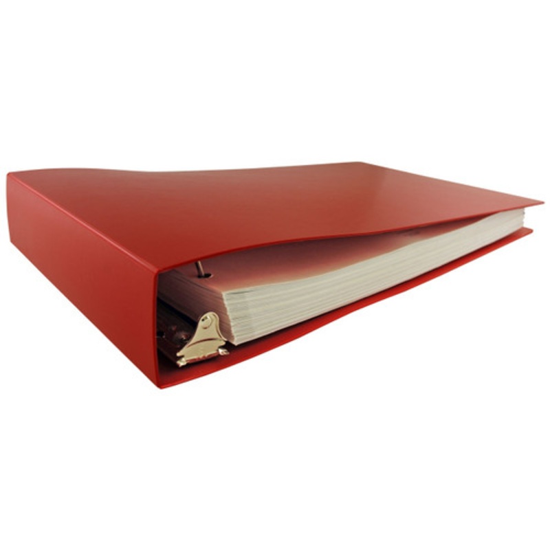 11×17 Binder Poly Panel Featuring a 2 Angle-D Ring Red