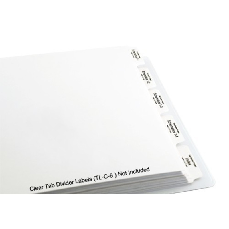 11×17 Index Tab Divider, 5 Tab, 10 Sets With Holes