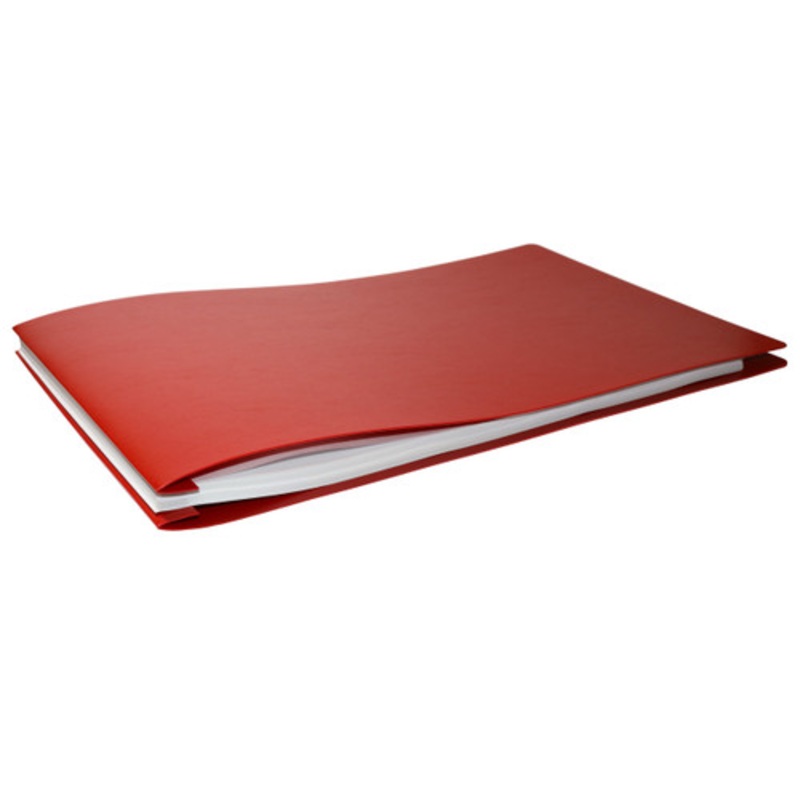 11×17 Report Cover Pressboard Binder Poly Panels Includes Fold-over Metal Fasteners Red Package of 6