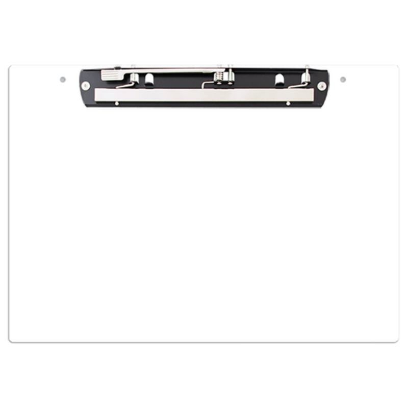19×13 White Acrylic Clipboard with 11-Inch Hinge Clip  Durable, Oversized Design for Large Documents