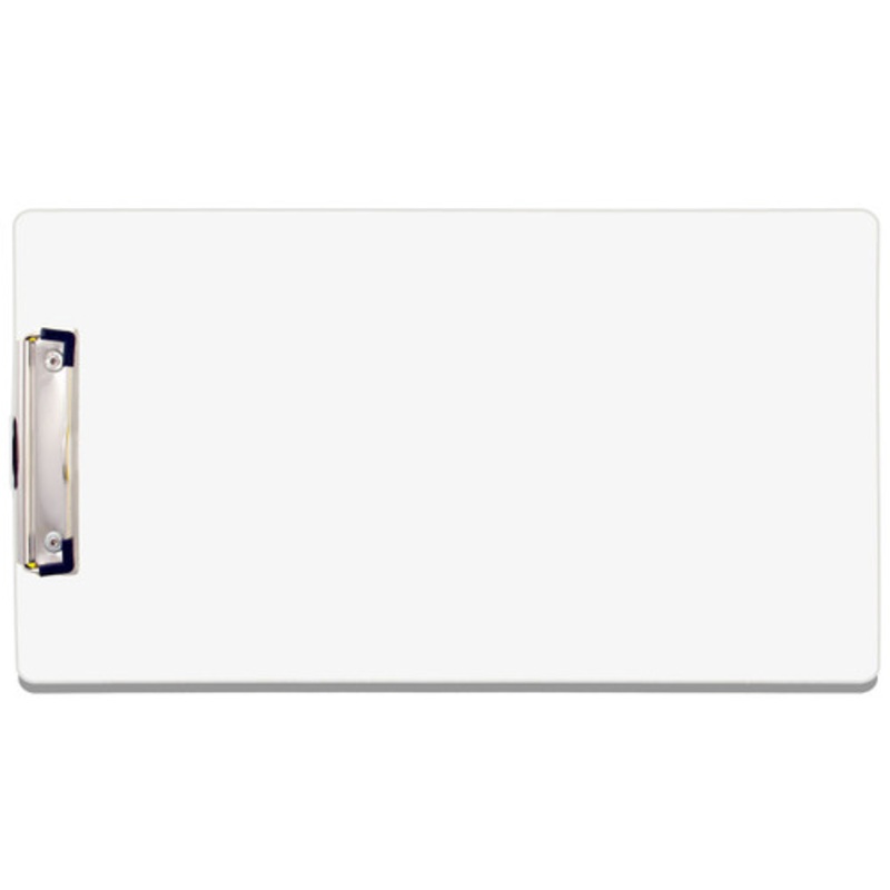 8.5×14 Clipboard Acrylic Panel Featuring a Low Profile Clip White