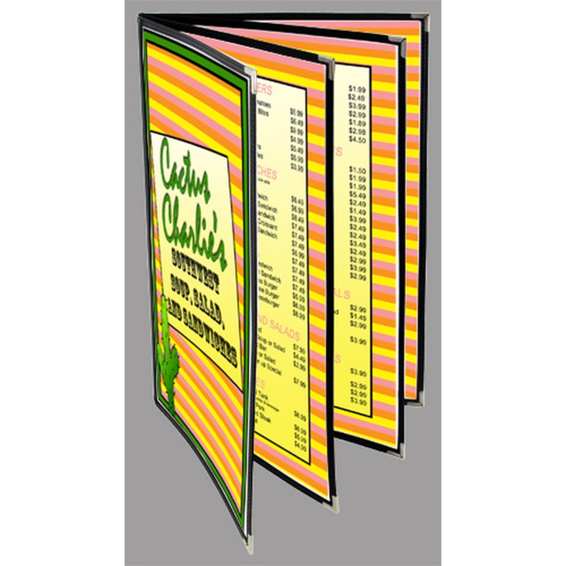DISCONTINUED 11×17 8 View Cafe Style Menu Cover (2 Pack)