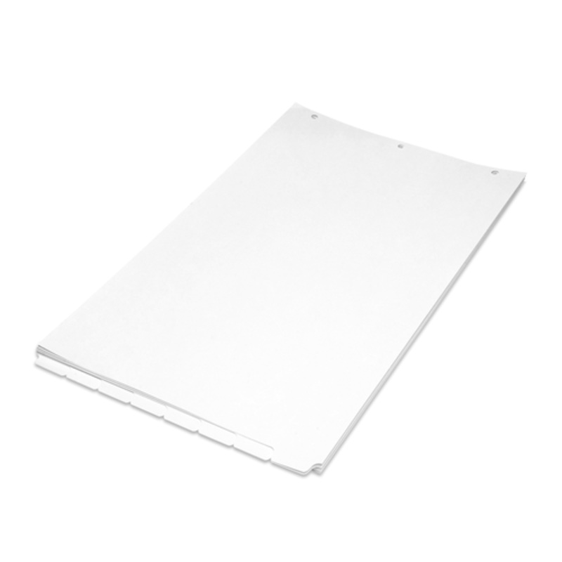 Single Set 11×17 White 8 Tab Index Divider Standard Length With Holes