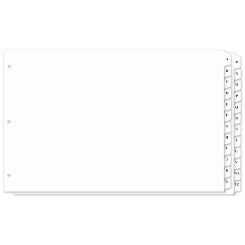 11×17 A-Z Tabbed Dividers With Holes