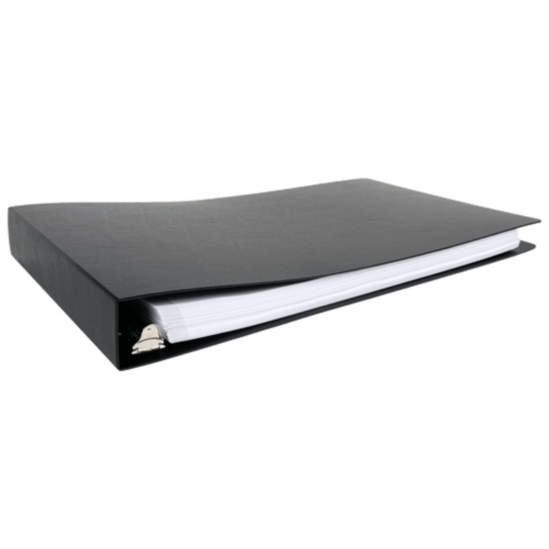 11×17 Binder Poly Panel Featuring a 1.5 Angle-D Ring Black
