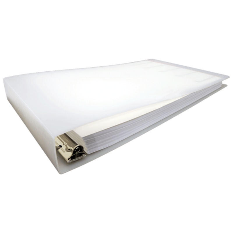 11×17 Binder Poly Panel Featuring a 1.5 Angle-D Ring Clear Frost