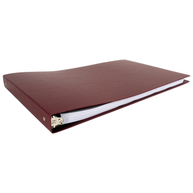 11×17 Binder Poly Panel Featuring a 1 Round Ring Maroon