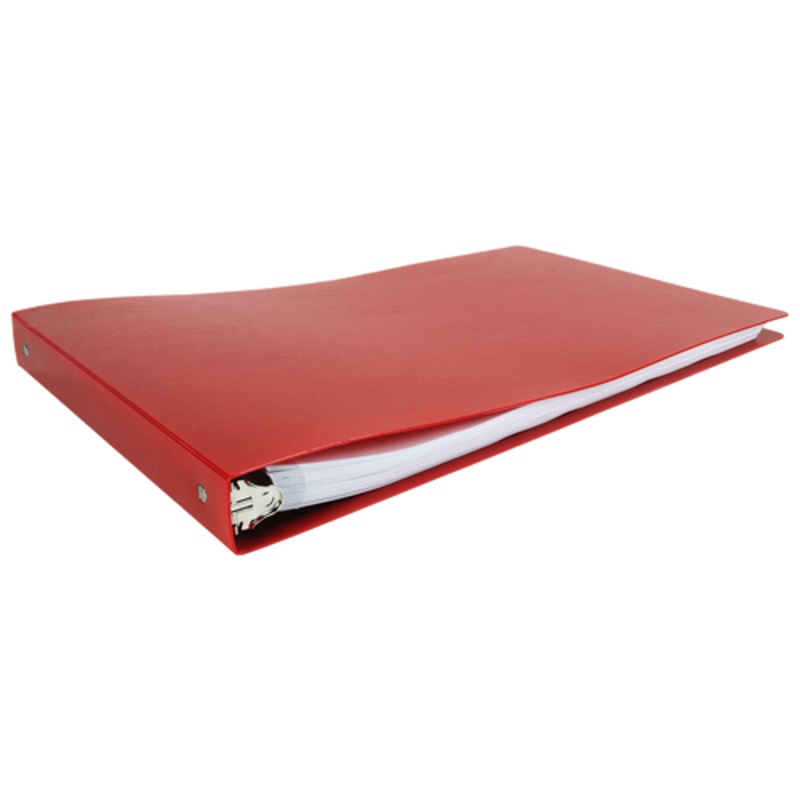 11×17 Binder Poly Panel Featuring a 1 Round Ring Red