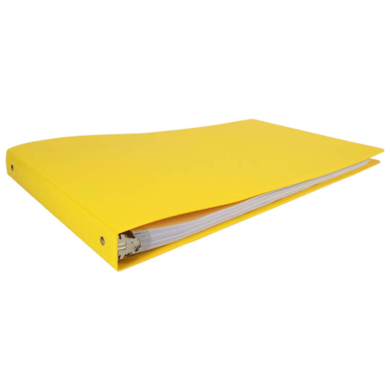 11×17 Binder Poly Panel Featuring a 1 Round Ring Yellow