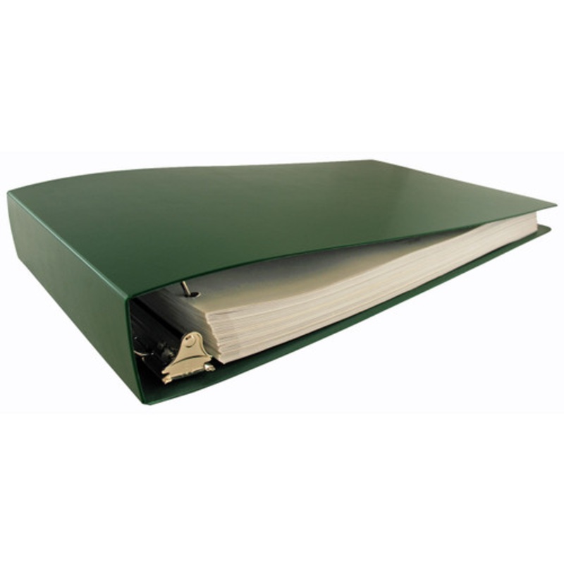 11×17 Binder Poly Panel Featuring a 2 Angle-D Ring Green