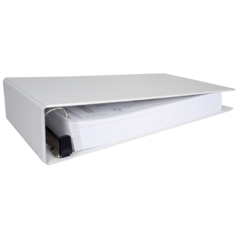 11×17 Binder Vinyl Panel with pockets | Featuring a 3 EZ Comfort Locking Angle-D | White