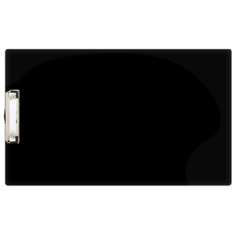 11×17 Clipboard Acrylic Panel Featuring a Low Profile Clip Black