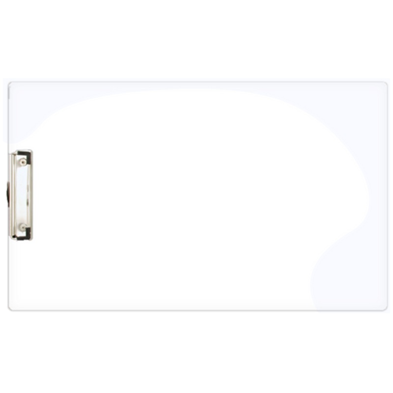 11×17 Clipboard Acrylic Panel Featuring a Low Profile Clip White