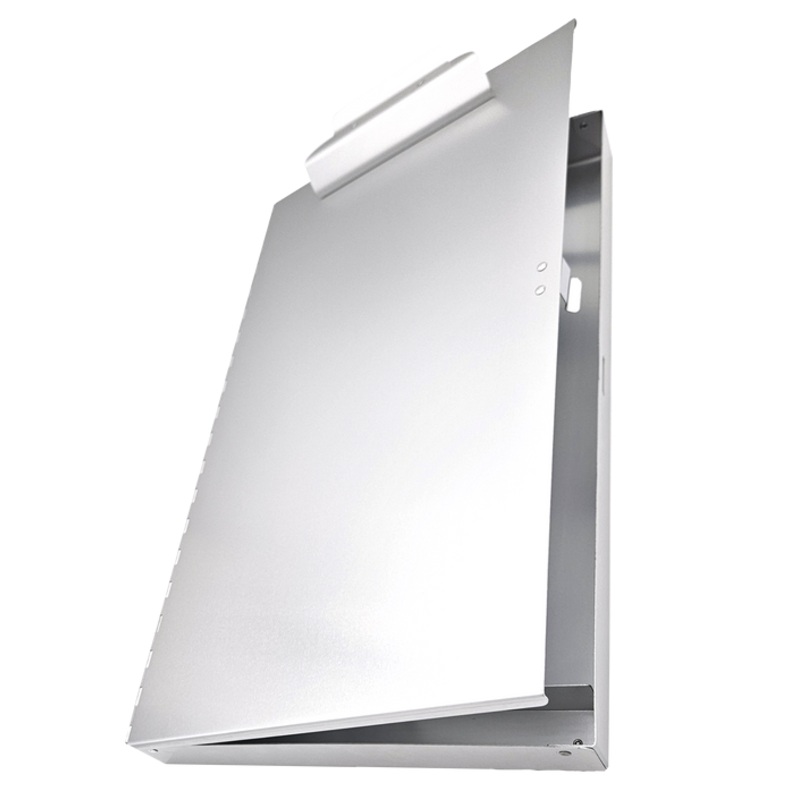 11×17 Clipboard Aluminum Storage Box Featuring a High Capacity Clip