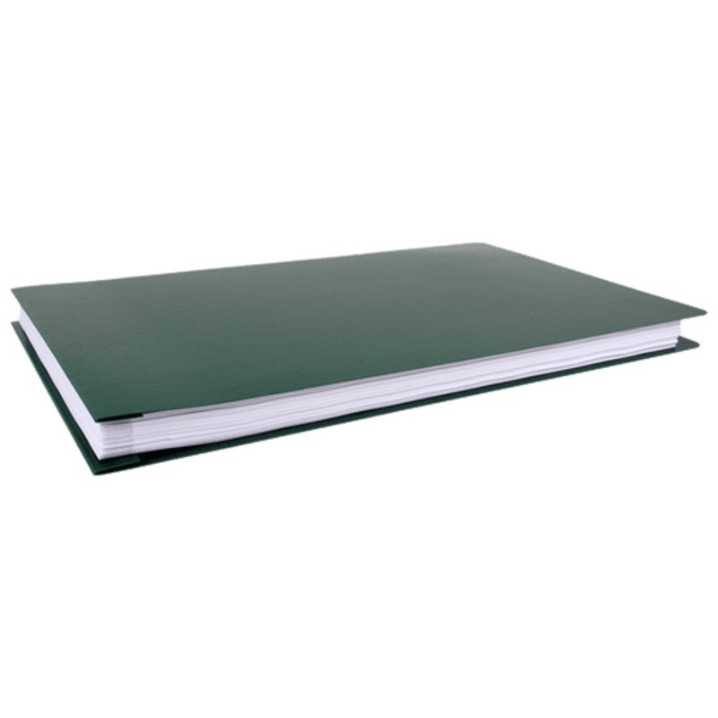 11×17 Report Cover Pressboard Binder Poly Panels Includes Fold-over Metal Fasteners Green Package of 6